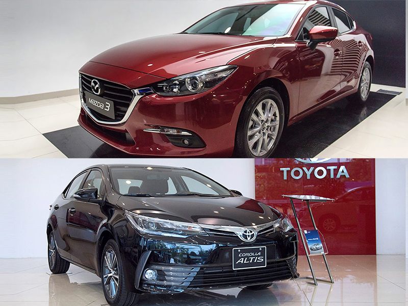 Không dễ để người dùng có thể lựa chọn Mazda 3 hay Toyota Altis